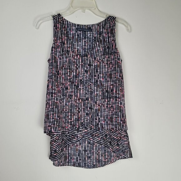 White House Black Market Multi Layer Sleeveless Blouse Top - Picture 4 of 10
